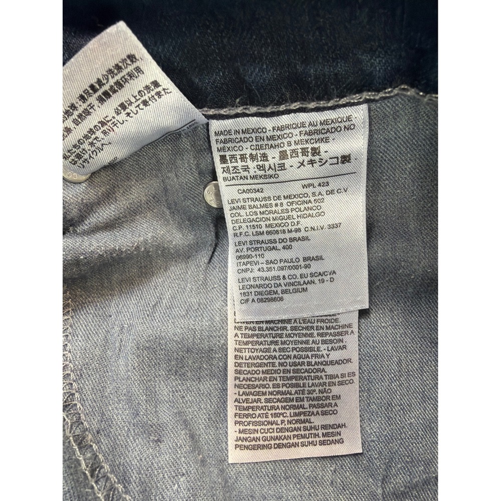 Levi's 505 Regular Fit Jeans Mens 38x31 Blue Medium Wash Straight Leg Denim - Picture 9 of 11